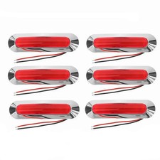 4x Luci Ingombro LED ROSSO Stop Posizione Gommone Camper 12V 24V Impermeabili