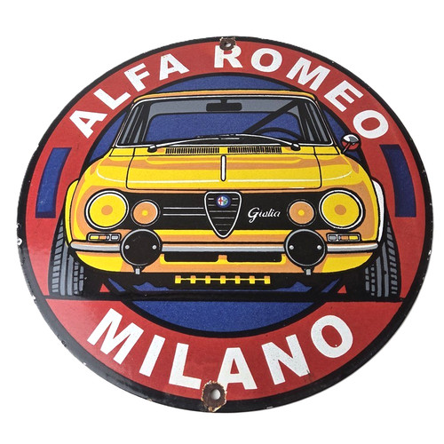 Insegna vintage alfa romeo - vintage,