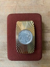 MORSETTO BANCONOTE 1930, PENNY IN NICKEL USA, TESTA INDIANA.vintage. con Scatola