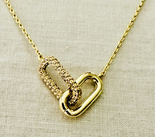 Collana catena tono oro maglia