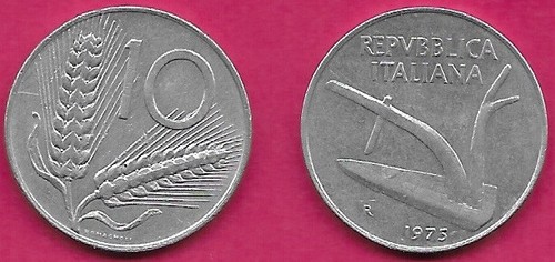 Italia lire 1975r aratro - lire,