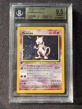 9,5 BGS Mewtwo Holo 10/102 Set Base Prima Edizione Pokemon ??