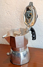 CAFFETTIERA VINTAGE MOKA BIALETTI BRIKKA 1° modello 1998 2/3 tazze, testata