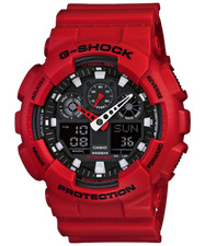 Orologio da polso uomo Casio G-Shock rosso - GA-100-4AB