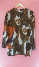 Camicia manica lunga da donna hawaiana multicolore taglia 42 M attenzione...