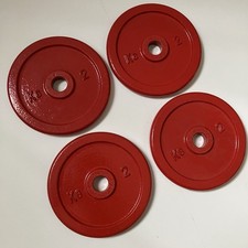 Set 4 DISCHI in ghisa da 2KG per PALESTRA (foro 25mm) 8KG TOTALE