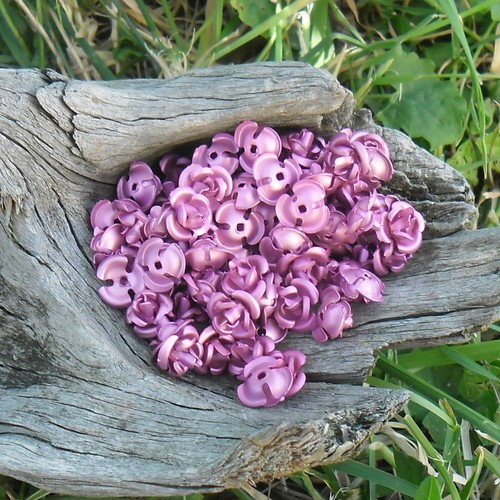 Perline fiori rose metallo - perline,