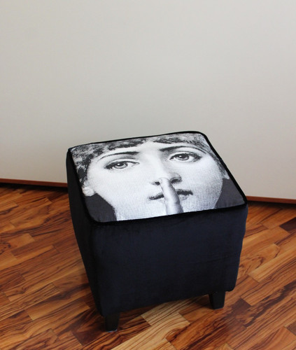 Pouf poggiapiedi quadrato con