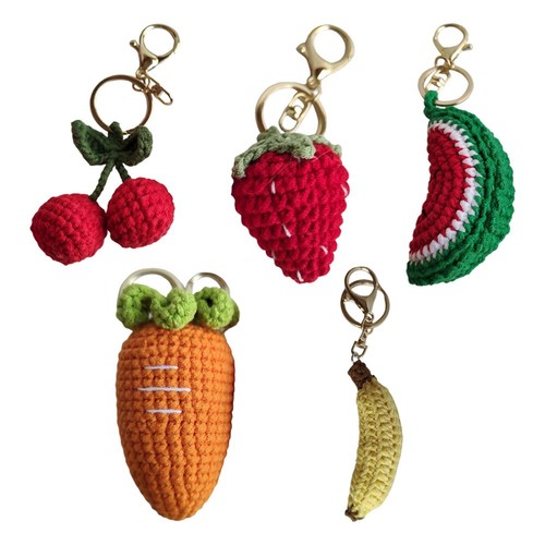 Portachiavi frutta uncinetto