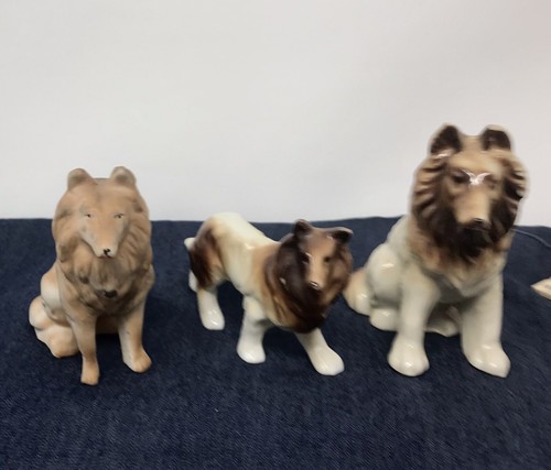 Lotto statuine collie in - 3,