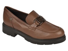 VALLEVERDE SCARPE MOCASSINI DONNA INVERNO 16137  IN PELLE MARRONE