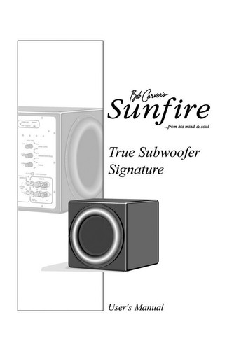 Carver sunfire true subwoofer - sunfire,