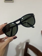 Persol Folding 714 Occhiali da Sole Unisex - Nero/Verde (PO0714 95/31 54-21)