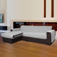 Copridivano Reversibile con Penisola e Braccioli Resistente ad Acqua e Macchie