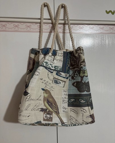 Borsa donna secchiello tela
