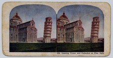 Pisa cartolina stereoscopica - pisa,
