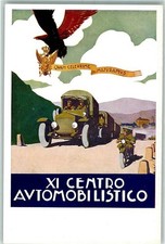13433139 - Insegna Udine Militaer XI Centro Automobilistico. Cartolina Ferrari Militare