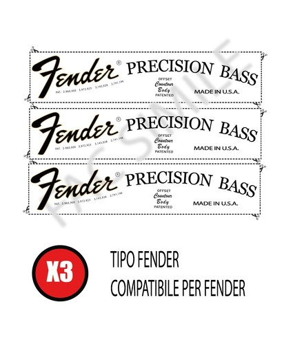 Decal tipo fender precision - decal,