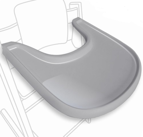 High chair tray glossy gray - tray,