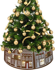 Collare per Albero Di Natale a LED, Gonna per Casetta Di Pan Di, Base per Alberi