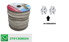 FILO Cavo Stendi Biancheria Cavetto In Acciaio Plastificato Bianco PVC Bucato 