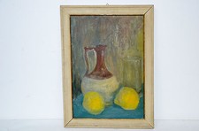 VECCHIO OLIO SU TAVOLA CON