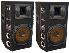 COPPIA CASSE AMPLIFICATE BLUETOOTH 600W WOOFER 21 CM (2 X 8") MOQUETTATE