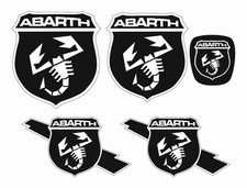 Kit loghi adesivi 500/595 Abarth COPRILOGHI NERO-BIANCO