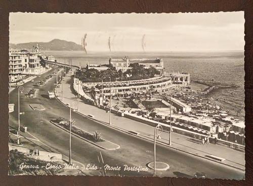 Cartolina genova corso italia - cartolina,