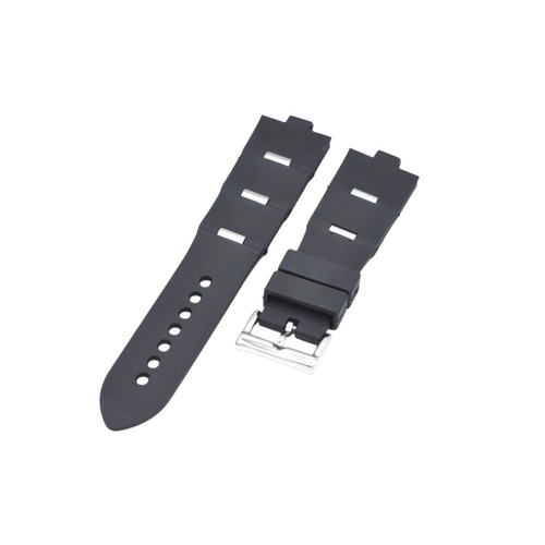 24x8mm black rubber - black, watch