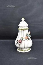 Vaso In Ceramica Con Coperchio Stile Bassano H 24 Cm