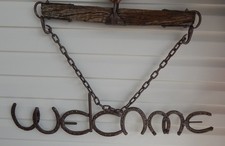 Insegna rustica "BENVENUTI"
