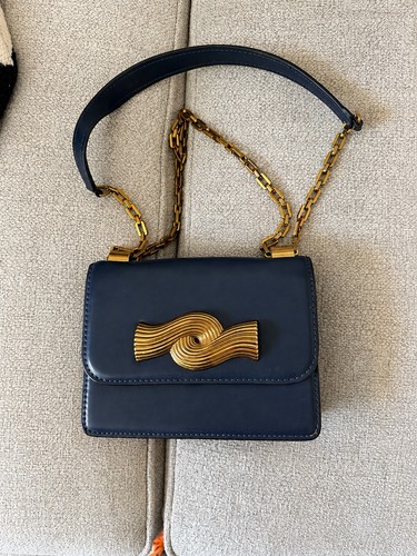 Zara borsa boxy - navy, con