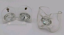 Firenze Bracciale E Orecchini Plexiglass E Argento Vintage Anni 80/90