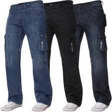 Kruze Uomo Cargo Combat Jeans