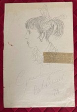 Viso femminile - DISEGNO A MATITA su carta - Firmato