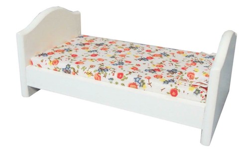 Letto singolo bianco miniatura - letto,