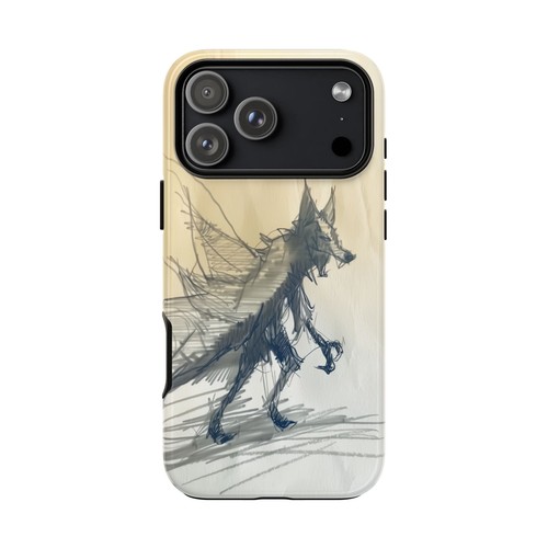Custodia telefono arte lupo