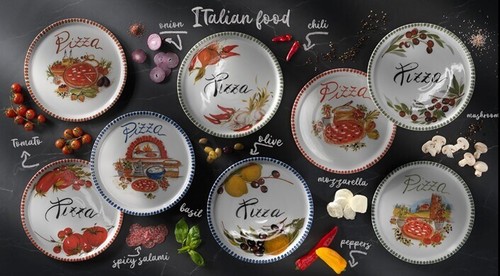 Piatto pizza porcellana