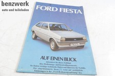 Ford Fiesta MK1 1980 Manuale Manuale Istruzioni "A colpo d'occhio" ✔