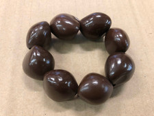 BRACCIALE PERLINE  MARRONE BRACCIALETTO ELASTICO H 2,5