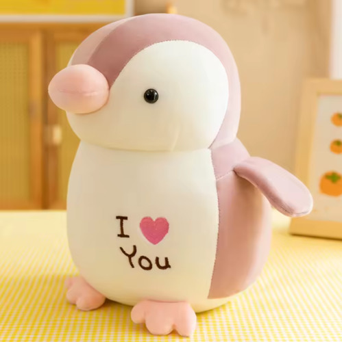 Peluche pinguino rosa peluche