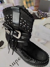 stivaletto in camoscio nero n