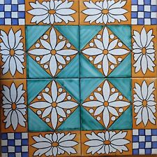 4 Pezzi Piastrelle 20x20 Decorate A Mano Con Smalti Anticati ceramica Vietri