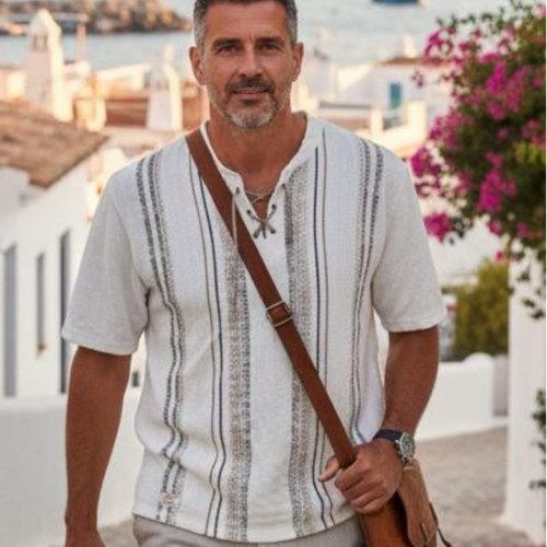 Maglia uomo cotone sabbia