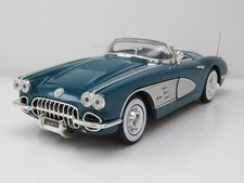 Modellino auto Chevrolet Corvette Cabrio C1 1958 verde scuro metallizzato 1:18 Motormax