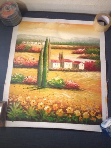 Quadro olio tela non teso - non,