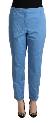 Pantalone donna blu cotone