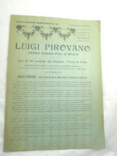 LUIGI PIROVANO VAPRIO D'ADDA VITE UVA FILOSSERA VINO VITIGNO 1911 PUBBLICITà