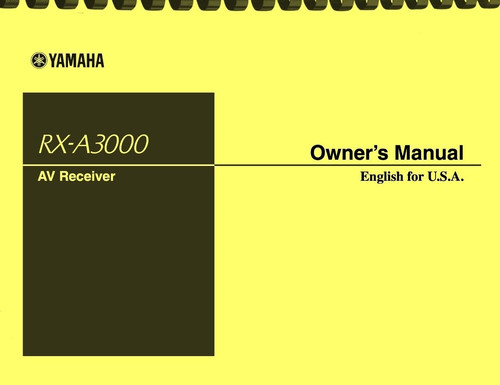 Yamaha aventage a3000 - yamaha, rx-a3000